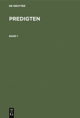 bokomslag F. Schleiermacher: Predigten. Band 1