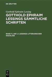 bokomslag Lessings Litterarischer Nachlaß