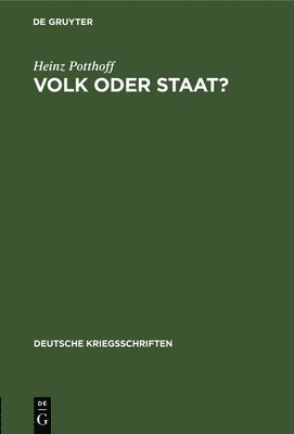 bokomslag Volk oder Staat?