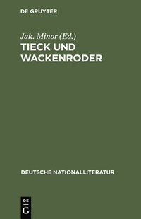 bokomslag Tieck Und Wackenroder