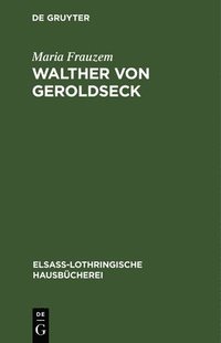 bokomslag Walther Von Geroldseck