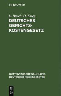 bokomslag Deutsches Gerichtskostengesetz