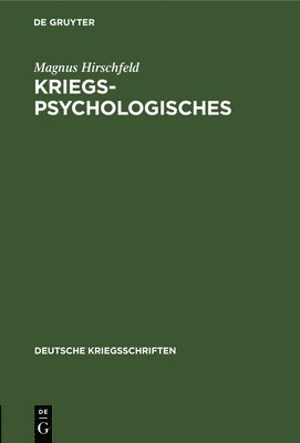 bokomslag Kriegspsychologisches