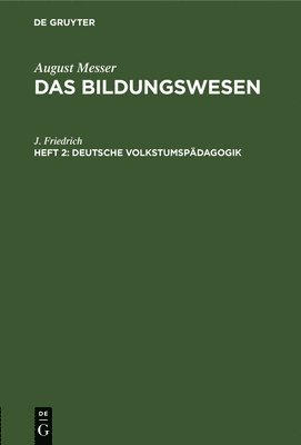 bokomslag Deutsche Volkstumspädagogik