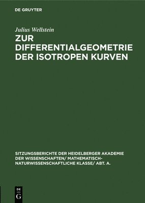 bokomslag Zur Differentialgeometrie Der Isotropen Kurven