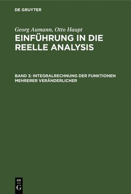 Integralrechnung Der Funktionen Mehrerer Vernderlicher 1