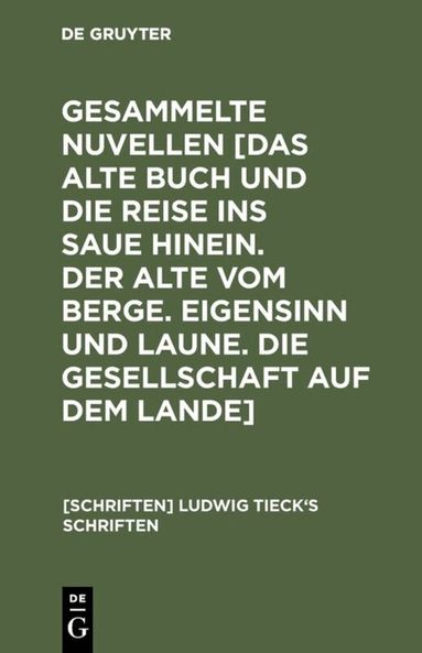 Ludwig Tieck - Novellen, Inbunden