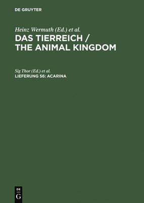 Sig Thor, Heinz Wermuth, Robert Mertens, Franz Eilhard Schulze, Richard Hesse, Deutsche Zoologische Gesellschaft - Acarina, Inbunden