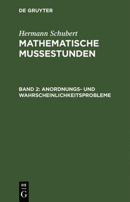 bokomslag Anordnungs- Und Wahrscheinlichkeitsprobleme