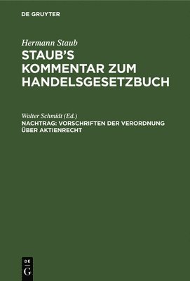 Vorschriften Der Verordnung ber Aktienrecht 1