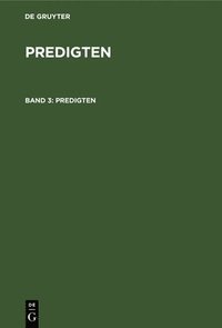 bokomslag F. Schleiermacher: Predigten. Band 3