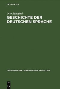 bokomslag Geschichte der deutschen Sprache