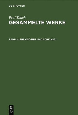 bokomslag Philosophie Und Schicksal