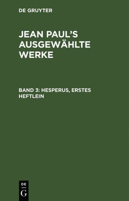 bokomslag Hesperus, Erstes Heftlein