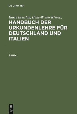 bokomslag Handbuch der Urkundenlehre fr Deutschland und Italien. Band 1