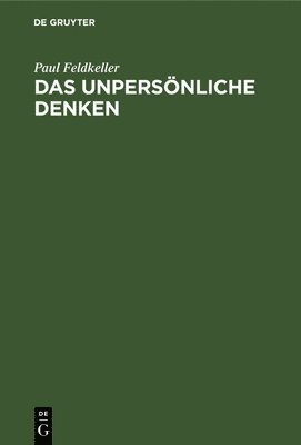 Das Unpersnliche Denken 1