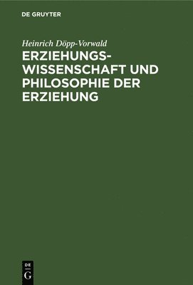 Erziehungswissenschaft Und Philosophie Der Erziehung 1