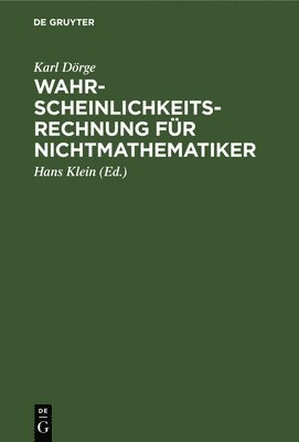 bokomslag Wahrscheinlichkeitsrechnung Fr Nichtmathematiker