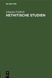 bokomslag Hethitische Studien