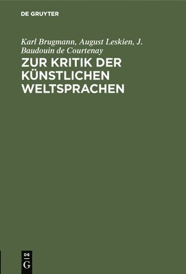 bokomslag Zur Kritik Der Knstlichen Weltsprachen