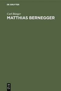 bokomslag Matthias Bernegger