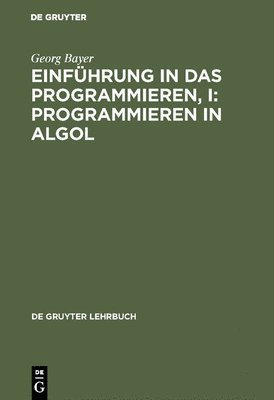 bokomslag Einfhrung in das Programmieren, I