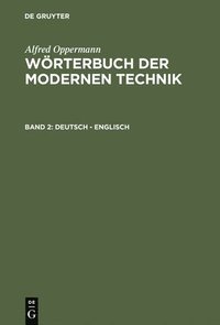bokomslag Wrterbuch der modernen Technik, Band 2, Deutsch - Englisch