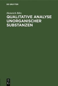 bokomslag Qualitative Analyse Unorganischer Substanzen