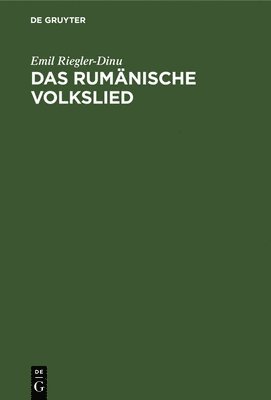 bokomslag Das Rumnische Volkslied