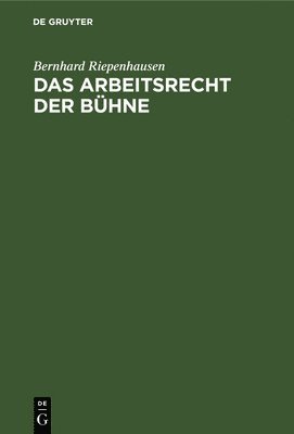 bokomslag Das Arbeitsrecht der Bhne