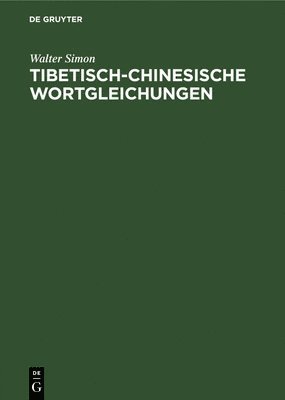 bokomslag Tibetisch-Chinesische Wortgleichungen