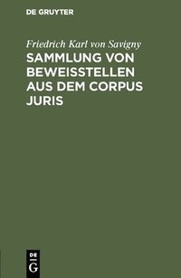 bokomslag Sammlung von Beweisstellen aus dem Corpus juris