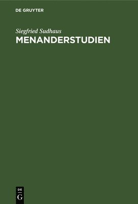 bokomslag Menanderstudien