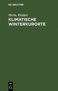 bokomslag Klimatische Winterkurorte