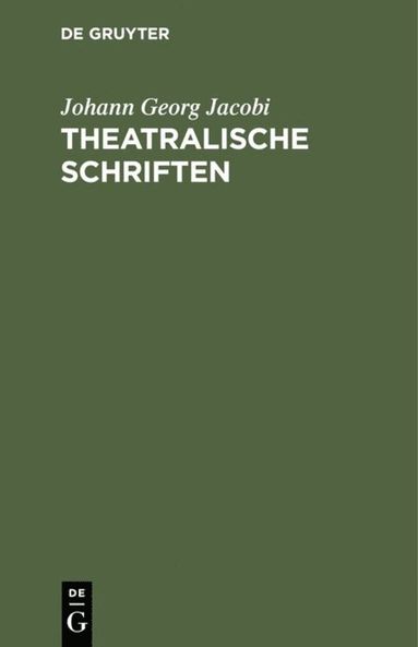 bokomslag Theatralische Schriften