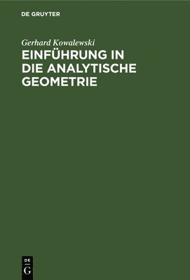 bokomslag Einführung in Die Analytische Geometrie