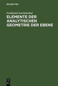 bokomslag Elemente der analytischen Geometrie der Ebene