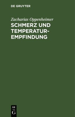 bokomslag Schmerz und Temperaturempfindung