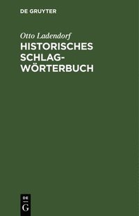 bokomslag Historisches Schlagwrterbuch