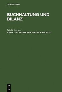 bokomslag Bilanztechnik und Bilanzkritik