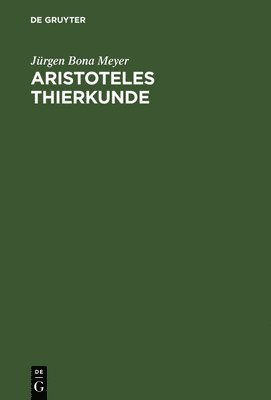 bokomslag Aristoteles Thierkunde