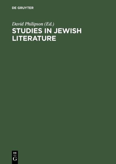 David Philipson - Studies in Jewish literature, Inbunden