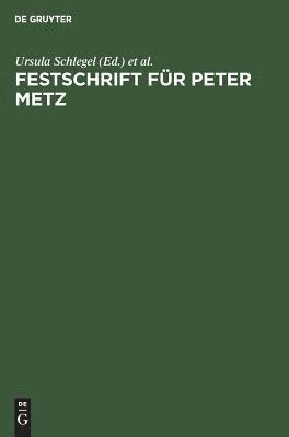 bokomslag Festschrift Für Peter Metz