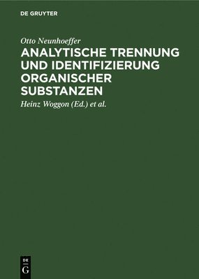 bokomslag Analytische Trennung und Identifizierung organischer Substanzen