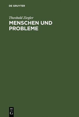 bokomslag Menschen und Probleme