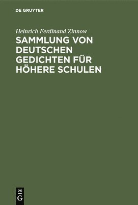 bokomslag Sammlung von deutschen Gedichten fr hhere Schulen