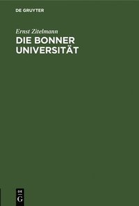 bokomslag Die Bonner Universitt