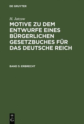 H Jatzow - Erbrecht, Inbunden