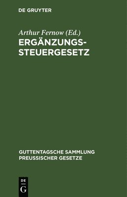 bokomslag Ergnzungssteuergesetz