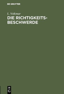 bokomslag Die Richtigkeits-Beschwerde